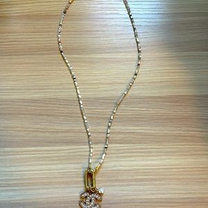 Repurpose jewelry Chanel + handmade necklace